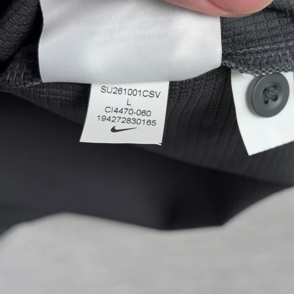 Nike Dry Franchise Polo Shirt Mens Size L Anthracite Poly NBA Summer League NEW